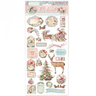 Stamperia Chipboard - Pink Christmas